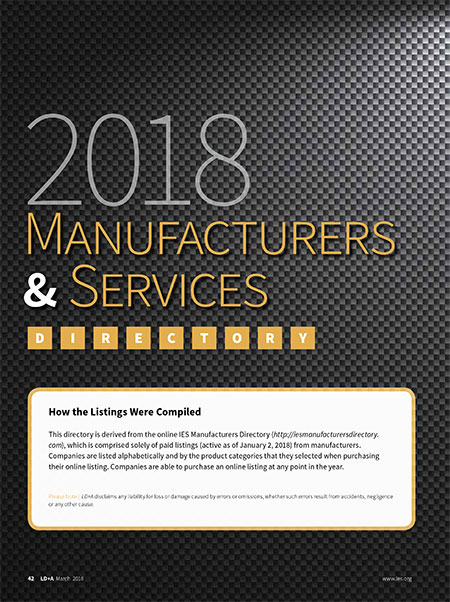 2018 Manufacturer Directory
