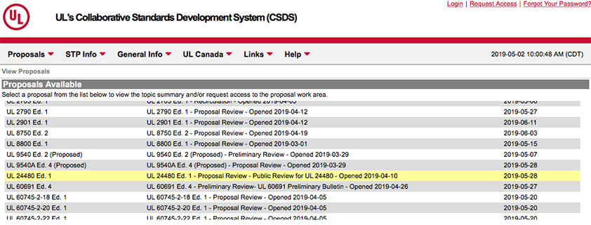 Accessing UL Proposals for Free in CSDS