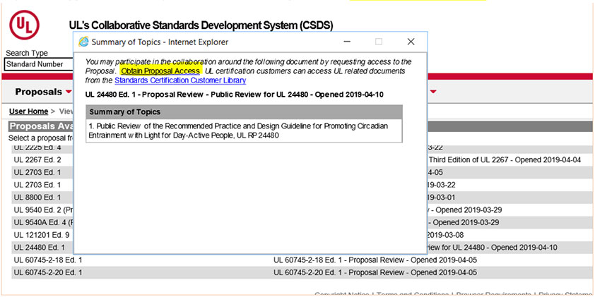 Accessing UL Proposals for Free in CSDS