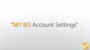 MY IES Account Settings
