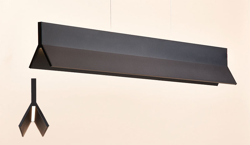 Designplan Lighting introduces the Lambda pendant for indoor lighting.