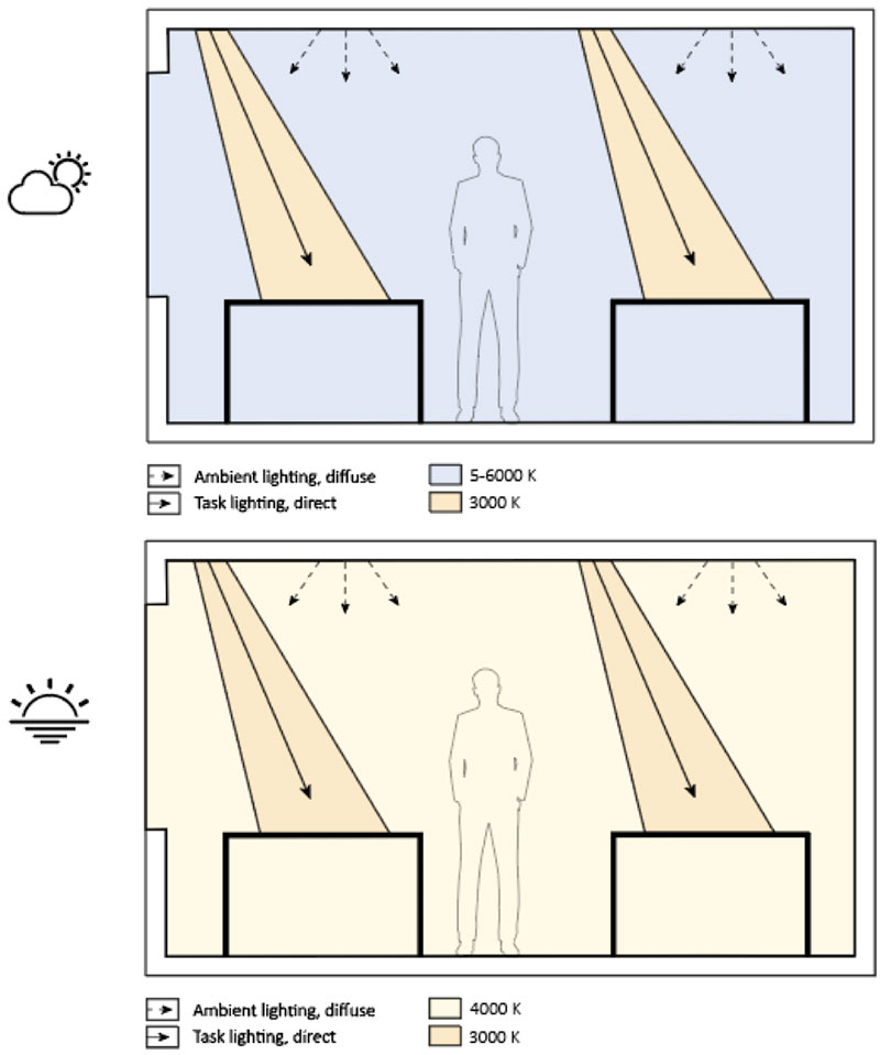 Double Dynamic Lighting — Bringing Qualities of Natural Light into the Office 3 Figure 3.