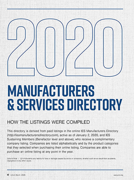 2020 Manufacturer Directory