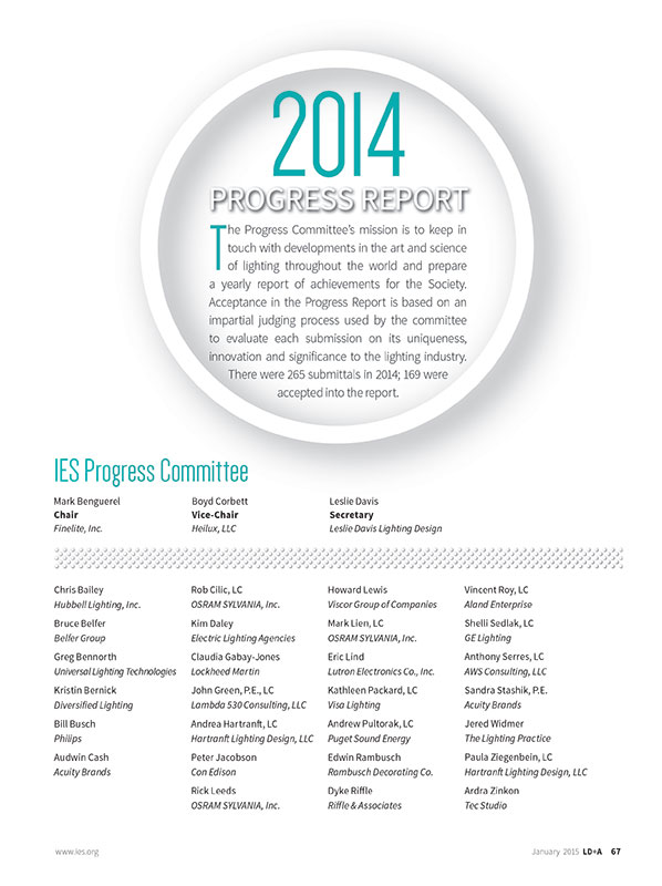 2014 IES Progress Report