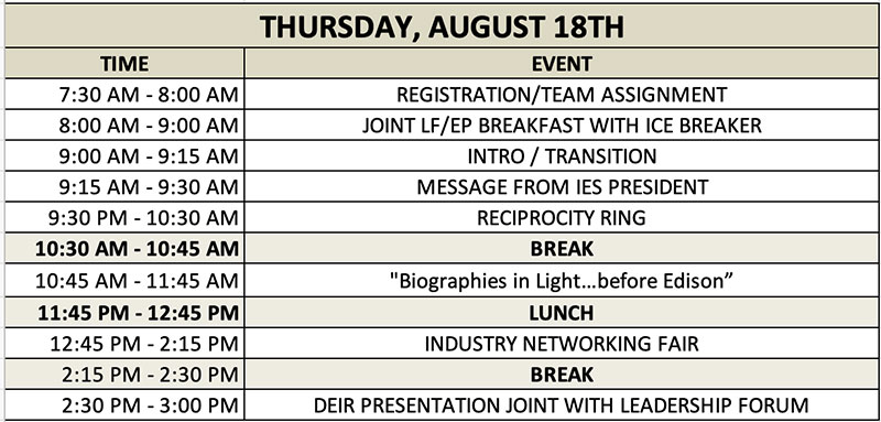 2022 Emerging Professional Preconference Schedule