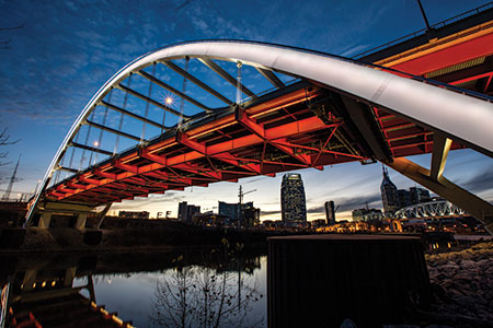 In Nashville, TN, a 12-year-old bridge takes on the visual power of a landmark